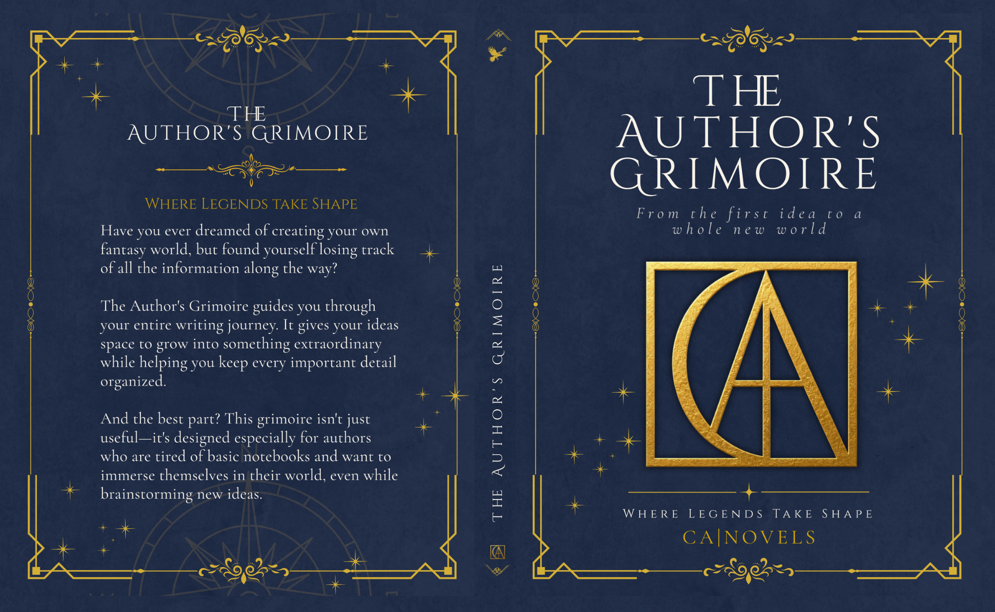 Kompletter Buchumschlag von The Author’s Grimoire